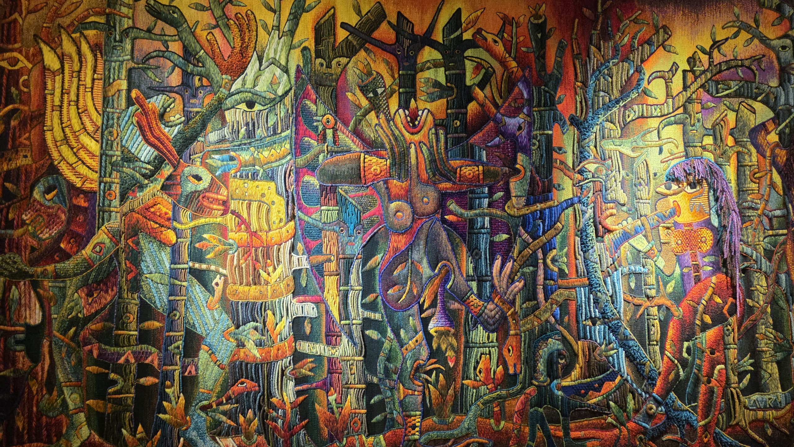 Tapiz de Maximo Laura en Cusco