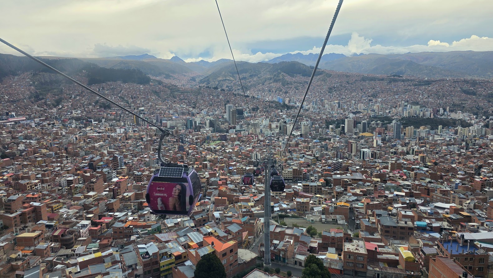 Teleférico en la ciudad de la Paz, Bolivia